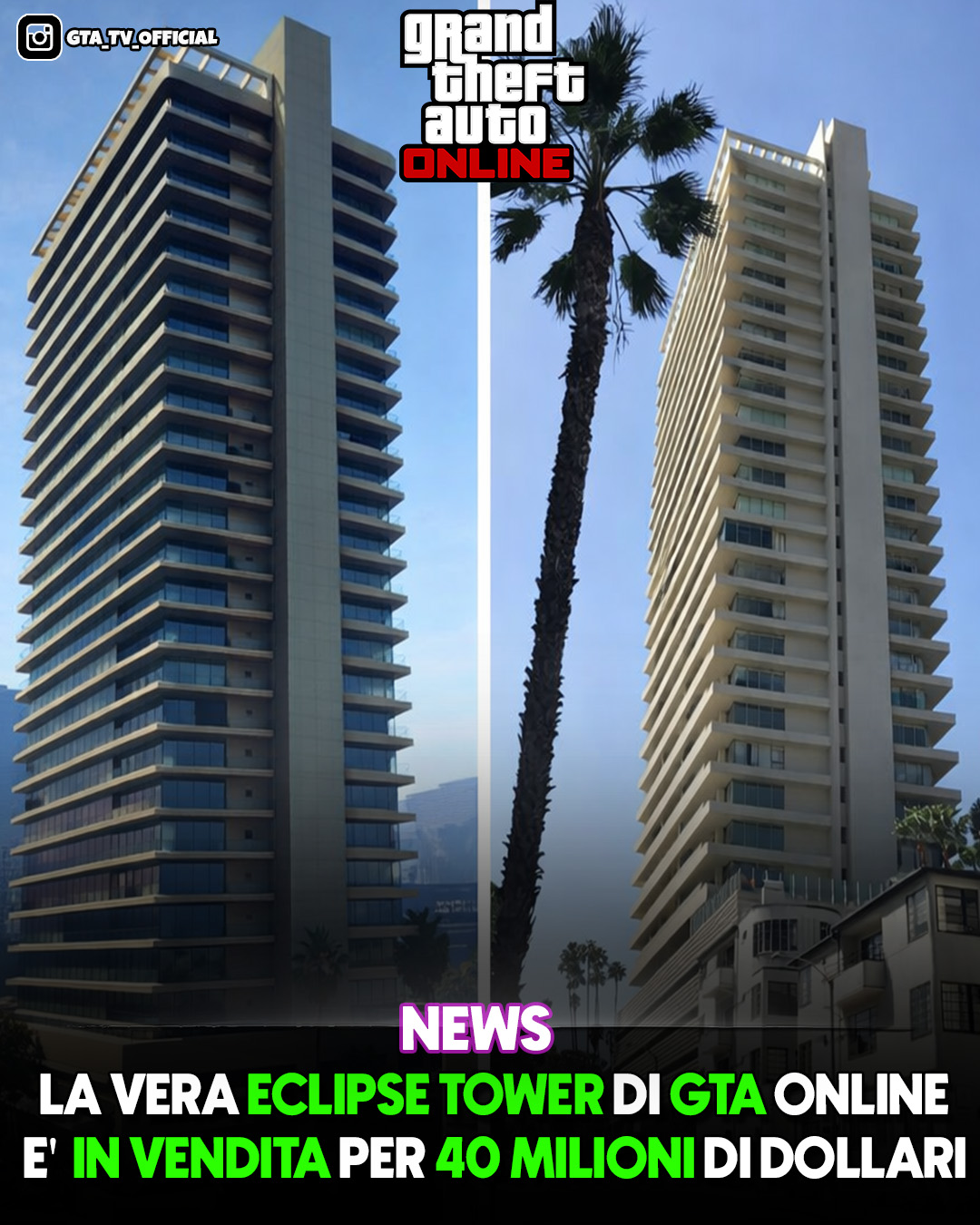 Il vero Eclipse Towers di GTA 5 esiste davvero – Penthouse è in vendita a 39 milioni di dollari