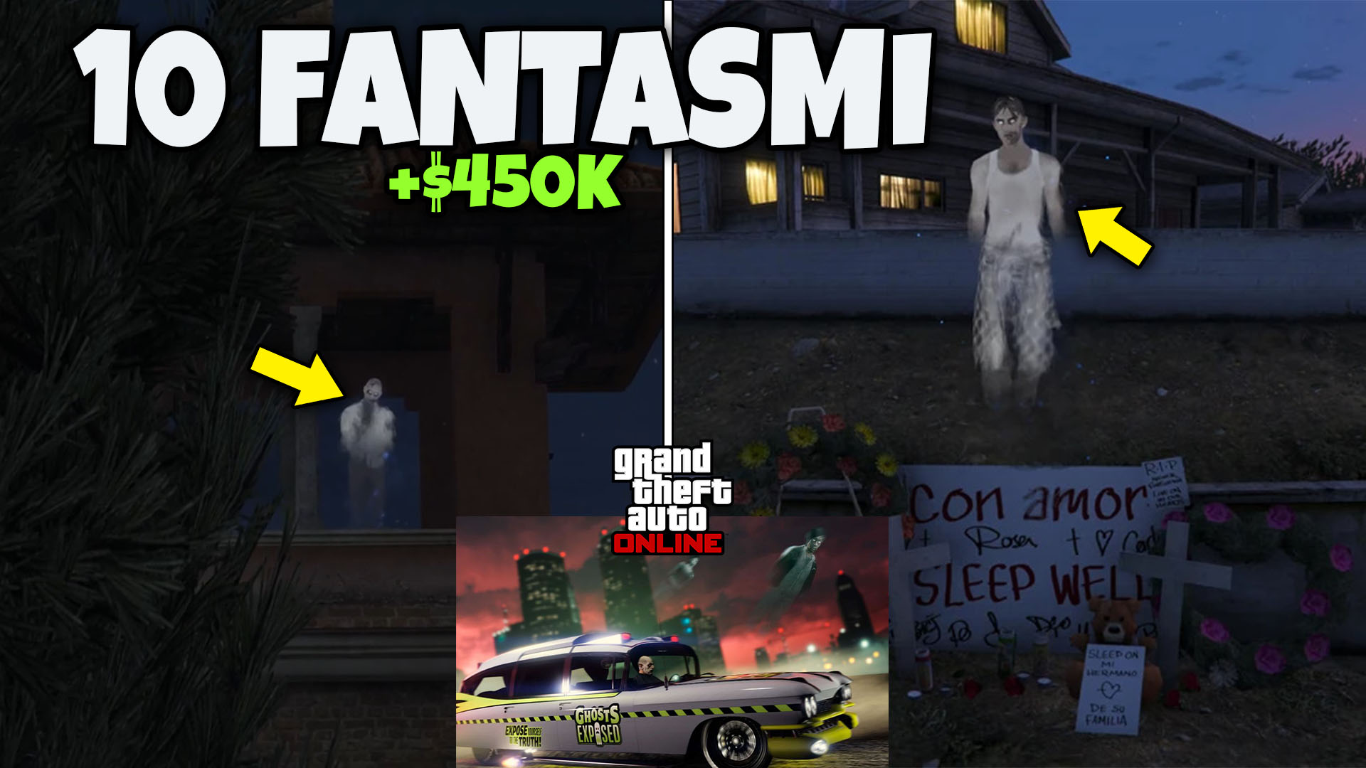 COME TROVARE I 10 FANTASMI DI GTA ONLINE (GUIDA COMPLETA) E SBLOCCARE AUTO GHOST BUSTERS