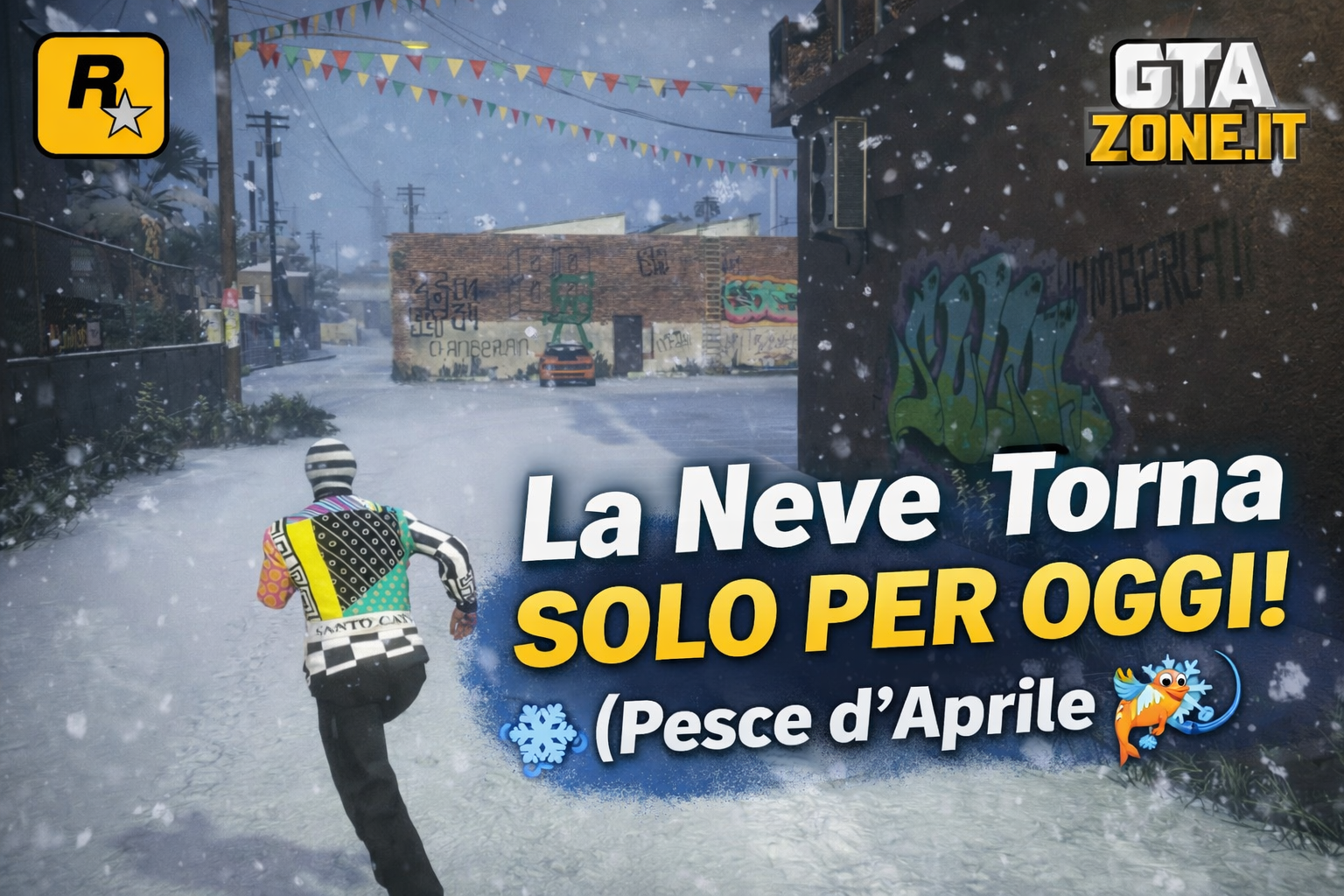 La neve torna su GTA Online… ma solo per oggi! (Pesce d’Aprile)
