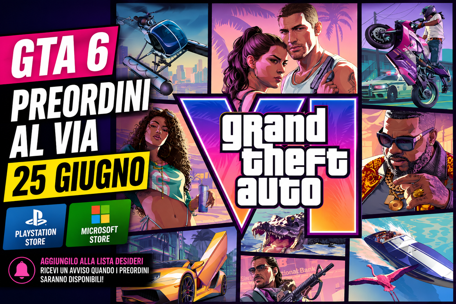 Grand Theft Auto VI: preordini al via dal 25 giugno, ecco tutti i dettagli