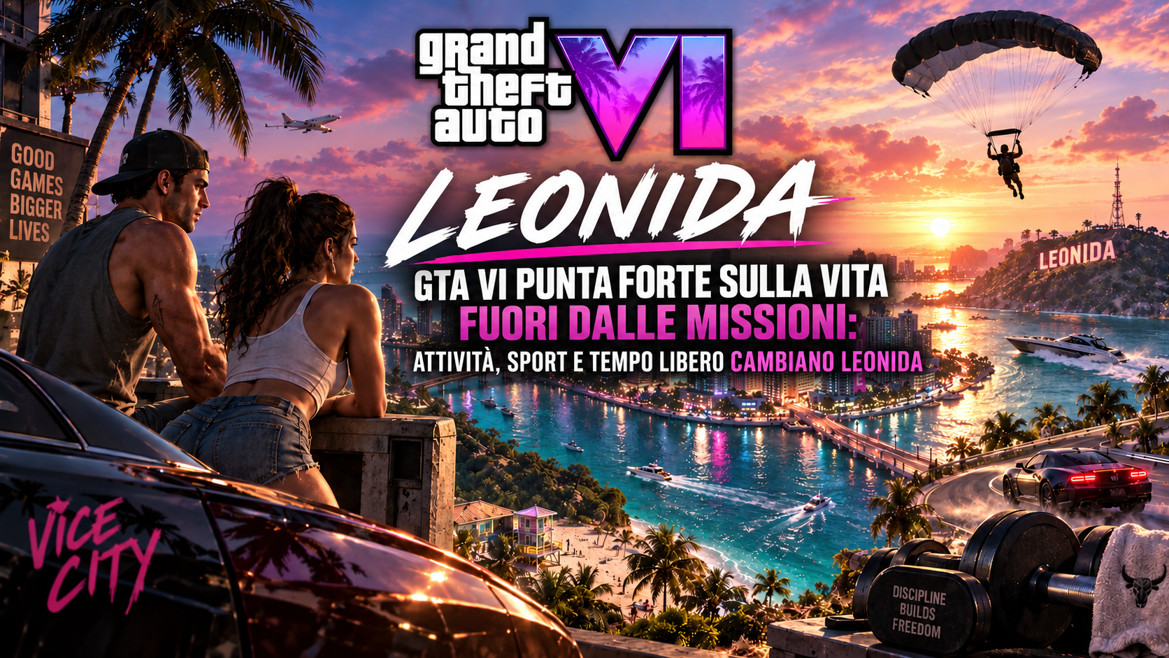GTA VI punta forte sulla vita fuori dalle missioni: attività, sport e tempo libero cambiano Leonida