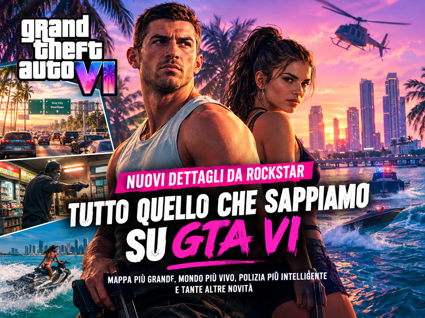 GTA 6: nuovi dettagli da Rockstar, mappa, polizia, Jason e Lucia e gameplay