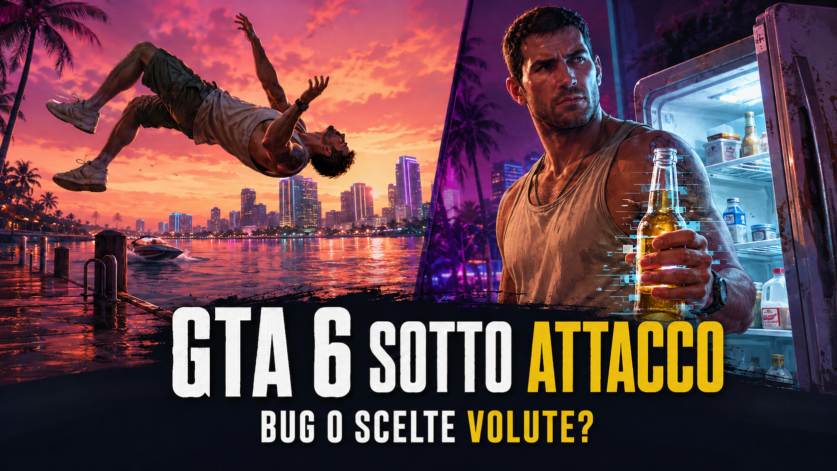 GTA 6, polemiche per il backflip di Jason e la bottiglia: critica o caccia al difetto?