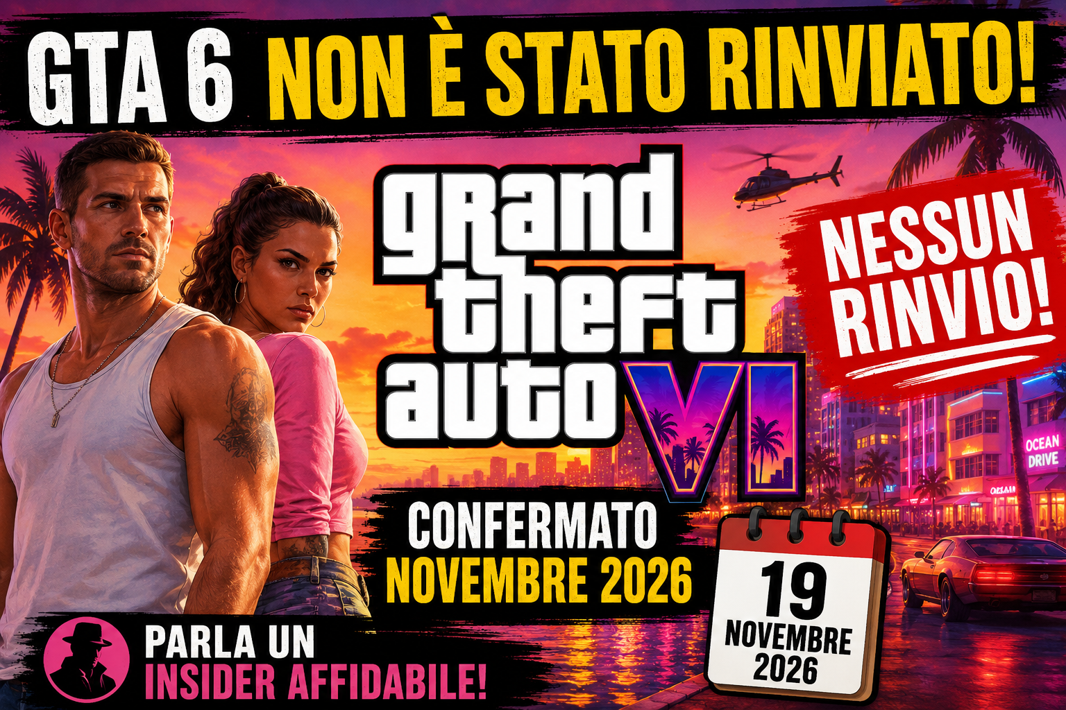 GTA 6 uscirà davvero a novembre? Un insider rassicura i fan sulla data di lancio