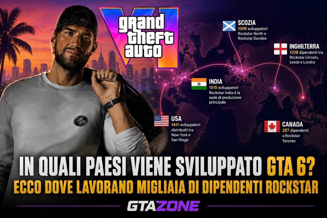 Quali paesi stanno sviluppando GTA 6? Ecco la mappa completa