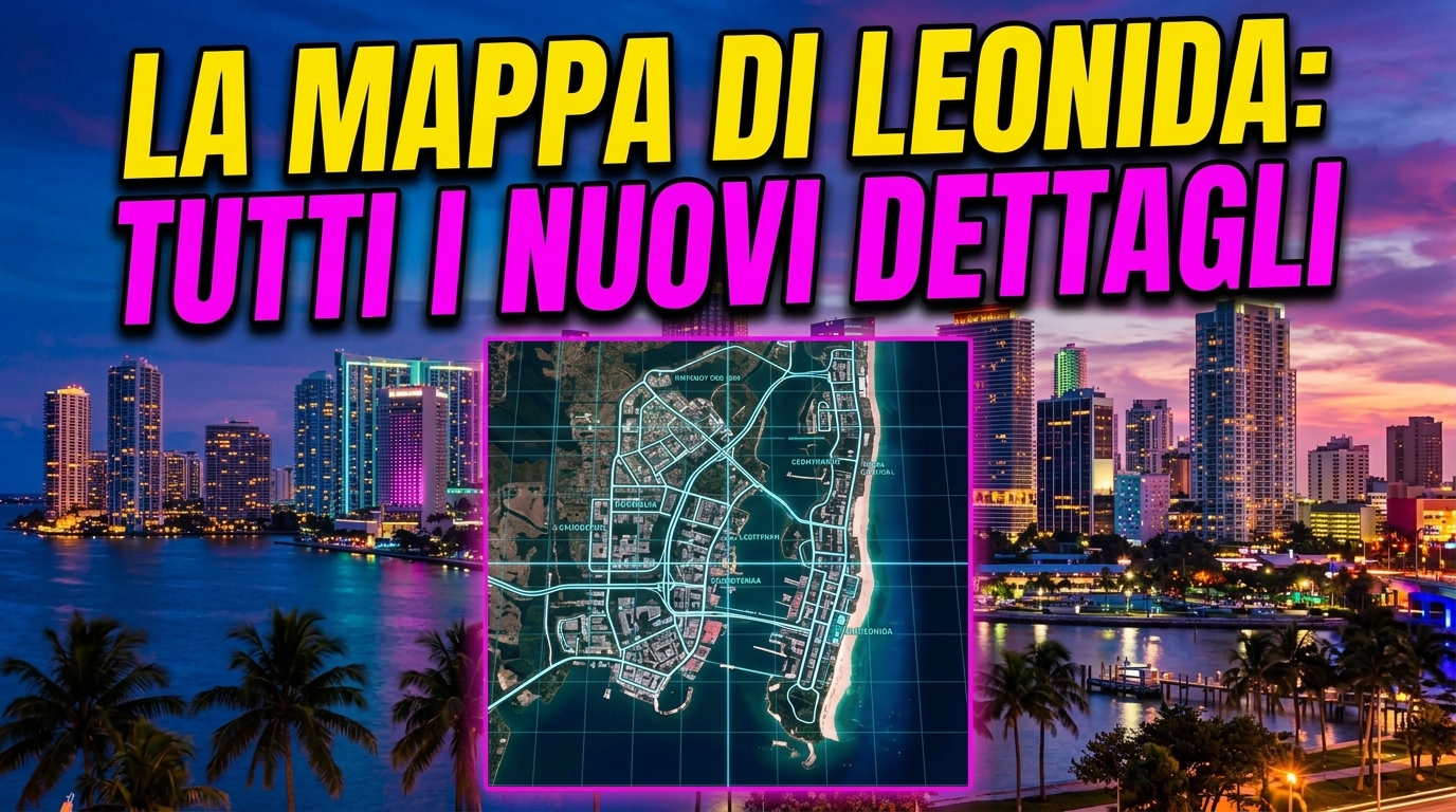GTA 6: nuovi dettagli sulla mappa di Leonida, dimensioni e interni esplorabili